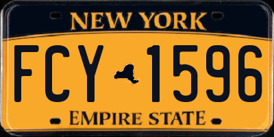 NY license plate FCY1596