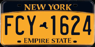 NY license plate FCY1624