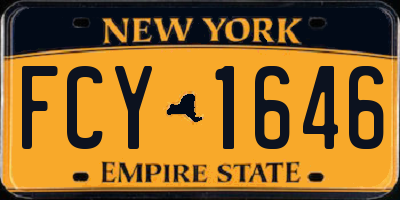 NY license plate FCY1646