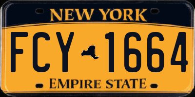 NY license plate FCY1664