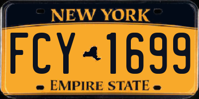 NY license plate FCY1699
