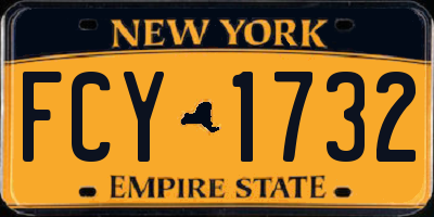 NY license plate FCY1732