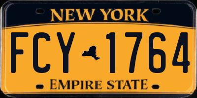 NY license plate FCY1764