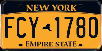 NY license plate FCY1780