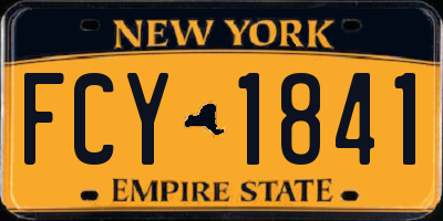 NY license plate FCY1841