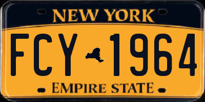 NY license plate FCY1964