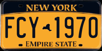 NY license plate FCY1970