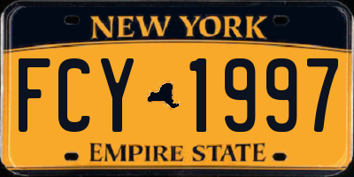 NY license plate FCY1997