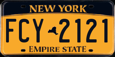 NY license plate FCY2121