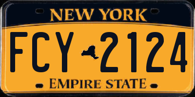 NY license plate FCY2124