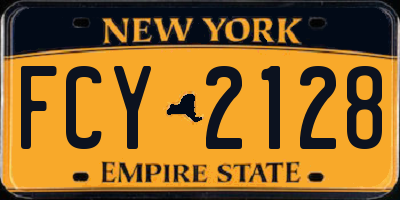 NY license plate FCY2128