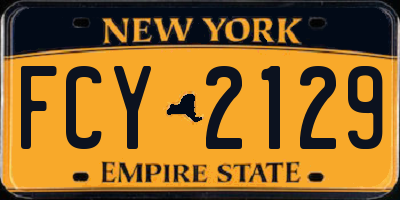 NY license plate FCY2129