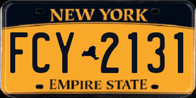 NY license plate FCY2131