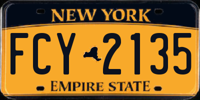 NY license plate FCY2135