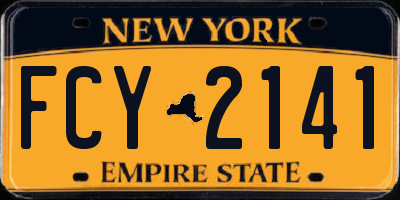NY license plate FCY2141