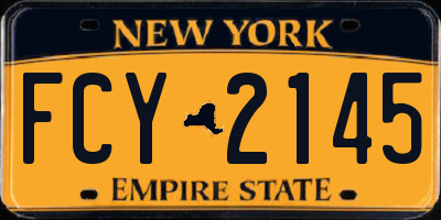 NY license plate FCY2145