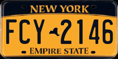 NY license plate FCY2146