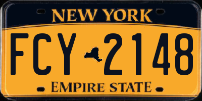 NY license plate FCY2148