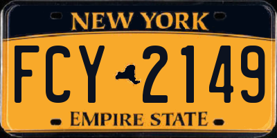 NY license plate FCY2149