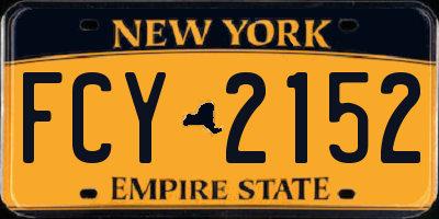NY license plate FCY2152