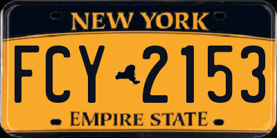 NY license plate FCY2153