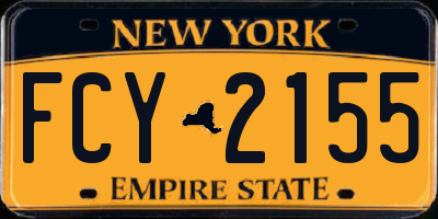 NY license plate FCY2155