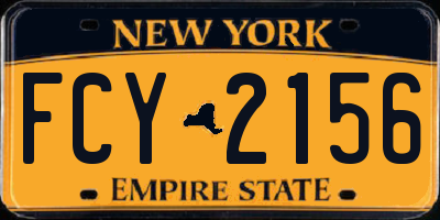 NY license plate FCY2156