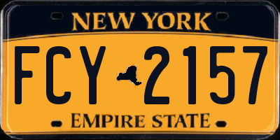 NY license plate FCY2157