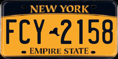 NY license plate FCY2158