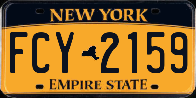 NY license plate FCY2159