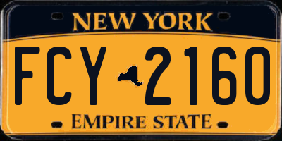 NY license plate FCY2160