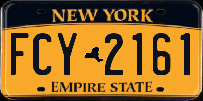 NY license plate FCY2161