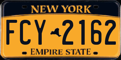 NY license plate FCY2162