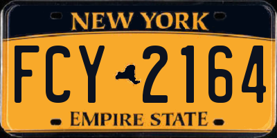 NY license plate FCY2164