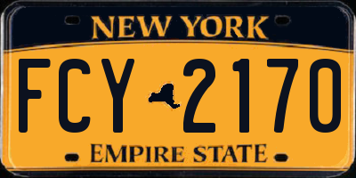 NY license plate FCY2170