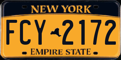 NY license plate FCY2172