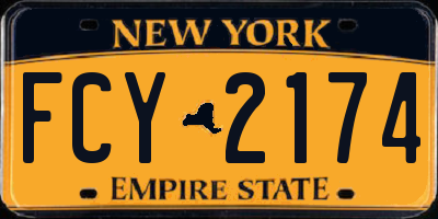 NY license plate FCY2174