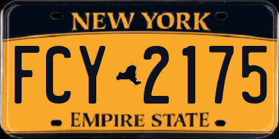 NY license plate FCY2175