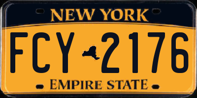 NY license plate FCY2176