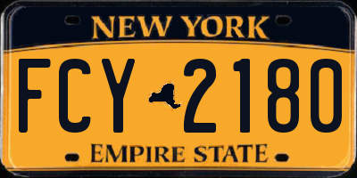 NY license plate FCY2180