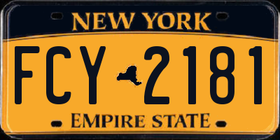 NY license plate FCY2181