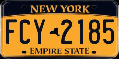 NY license plate FCY2185