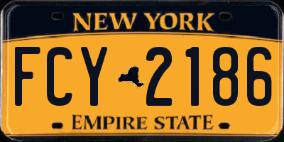 NY license plate FCY2186