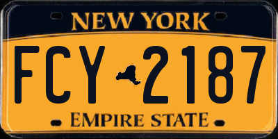 NY license plate FCY2187