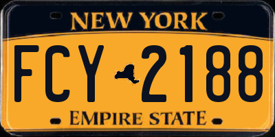 NY license plate FCY2188