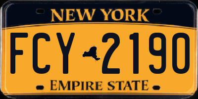NY license plate FCY2190