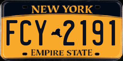 NY license plate FCY2191