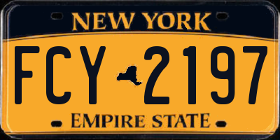 NY license plate FCY2197