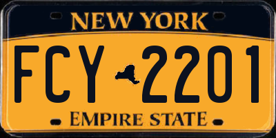NY license plate FCY2201