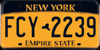 NY license plate FCY2239